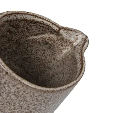 Creative Co-Op Modern Small Pitcher or Vase in Putty Brown