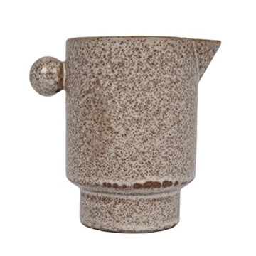 Creative Co-Op Modern Small Pitcher or Vase in Putty Brown