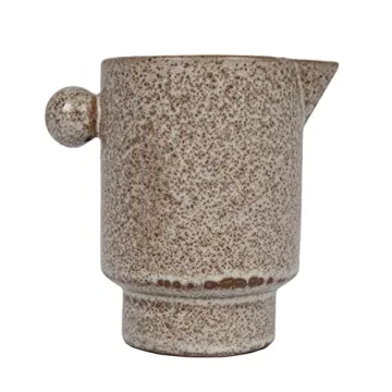 Creative Co-Op Modern Small Pitcher or Vase in Putty Brown