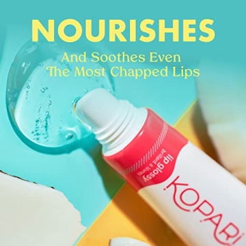 Kopari Coconut Lip Glossy Clear - Organic Hydrating Lip Gloss