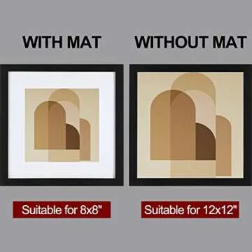 HEART ART 12x12 Black Picture Frame Set for Gallery Wall