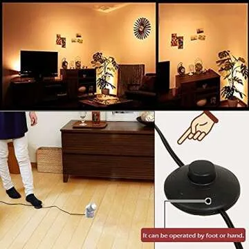 Kiven LED Accent Uplight with Foot Switch for Easy Use
