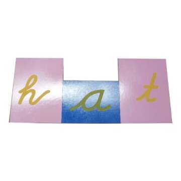 Kid Advance Montessori Lower Case Cursive Sandpaper Letters w/Box