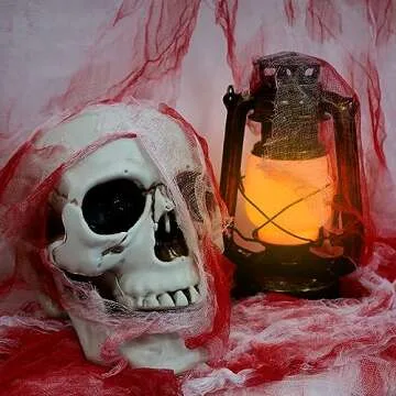 ZYP Blood Red 410 x 80 Creepy Cloth for Halloween Decor