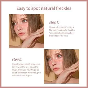 MAEPEOR Freckle Pen Natural Faux Freckles Makeup Pen Waterproof Longlasting Soft Dot Sopt Pen Create Natural Sunkissed Skin for Beginners or Professional (Light Brown)