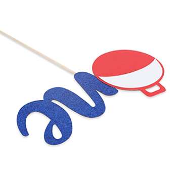 Fishing First Birthday Cake Topper - Little Fisherman Cake Topper, the Big One, Boy Fishing Birthday, Lakeside Party, Baby Cake Smashing Milestone Photo Booth Props Supplies (fishing Cake Toppe