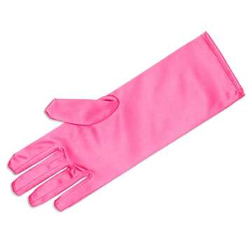 Juvale Satin Princess Gloves for Girls - 4 Colors