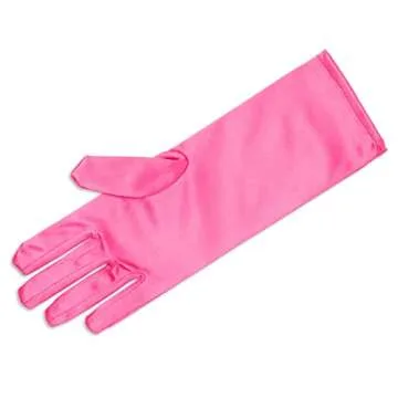 Juvale Satin Princess Gloves for Girls - 4 Colors
