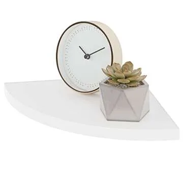 Ballucci Premium White Floating Corner Shelf - 12 x 12