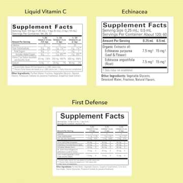 CHILDLIFE ESSENTIALS Immune Support 3-Pack - Liquid Vitamins C, Echinacea & First Defense