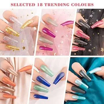 Lavender Violets Gel Nail Polish Kit with 18 Colors