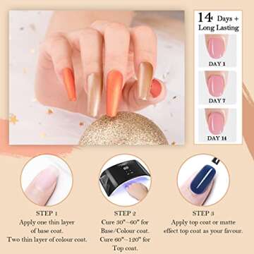 Lavender Violets Gel Nail Polish Kit with 18 Colors