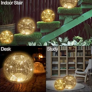 Stunning Mercury Crackle LED Glass Globe Lamp for Every Occasion