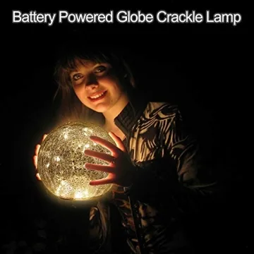 Stunning Mercury Crackle LED Glass Globe Lamp for Every Occasion