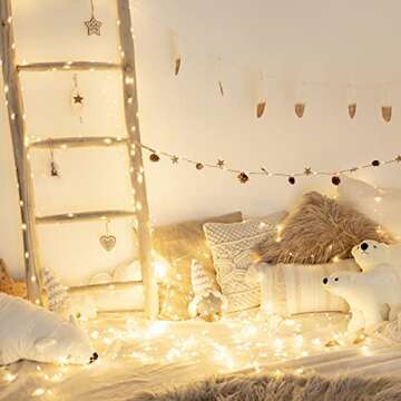 TURNMEON [ Timer ] 3 Set Fairy Lights, Total 90 LED, Warm White Battery Powered Copper Wire Fairy Lights, Decoration Outside Yard Party Home Bedroom Wedding Indoor Outdoor, 10 Ft 30 LED Each