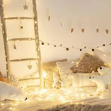 TURNMEON [ Timer ] 3 Set Fairy Lights, Total 90 LED, Warm White Battery Powered Copper Wire Fairy Lights, Decoration Outside Yard Party Home Bedroom Wedding Indoor Outdoor, 10 Ft 30 LED Each