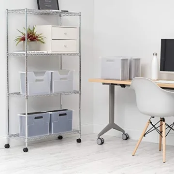 IRIS Desktop File Box, 6 Pack, Medium, Clear