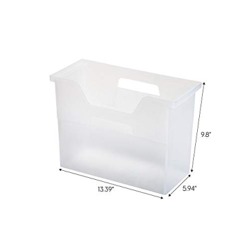 IRIS Desktop File Box, 6 Pack, Medium, Clear