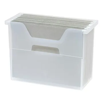 IRIS Desktop File Box, 6 Pack, Medium, Clear