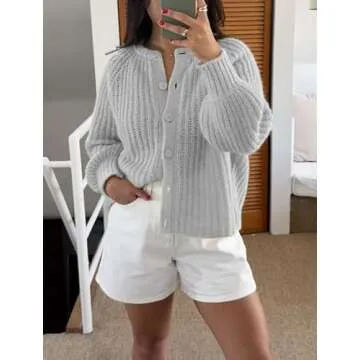 Trendy Women Button Down Cardigan Sweater for Winter