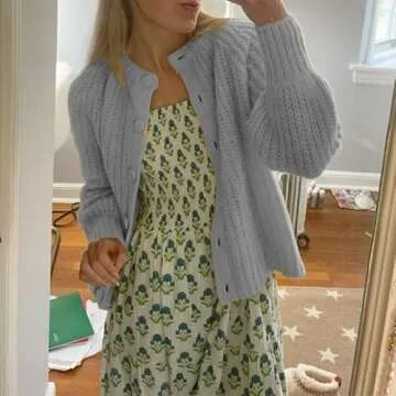 Trendy Women Button Down Cardigan Sweater for Winter