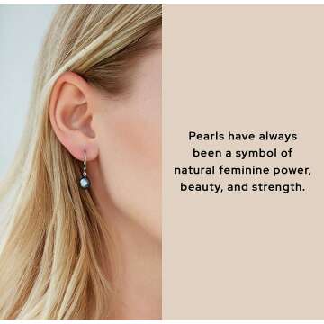 Tahitian Pearls 14k Gold Leverback Earrings