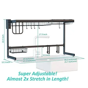 KUFA Over Sink Dish Drying Rack for Kitchen Organization