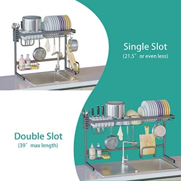 KUFA Over Sink Dish Drying Rack for Kitchen Organization