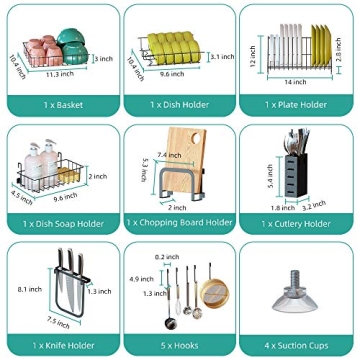 KUFA Over Sink Dish Drying Rack for Kitchen Organization