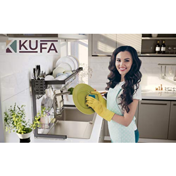 KUFA Over Sink Dish Drying Rack for Kitchen Organization