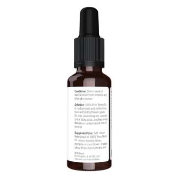 NOW Foods Solutions, Neem Oil, 100% Pure, Made From Azadirachta Indica (Neem) Seed Oil, Natural Reli...