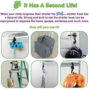 Versatile PBnJ Stroller Hooks for Busy Parents & Shoppers