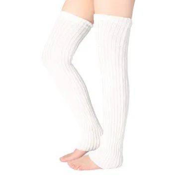 Pareberry Women's Winter Over Knee High Footless Socks Knit Warm Long Leg Warmers