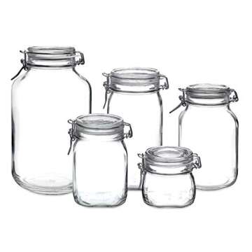 Bormioli Rocco Fido Clear Glass Jar with 85 mm Gasket, 2 Liter