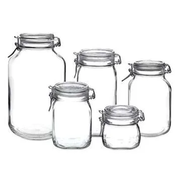 Bormioli Rocco Fido Clear Glass Jar with 85 mm Gasket, 2 Liter