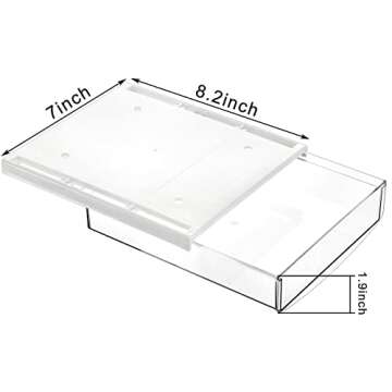 SOUJOY 3 Pack Under Desk Drawer, Self-Adhesive Slide Out Organizer Tray, Plastic Stick On Table Hidd...