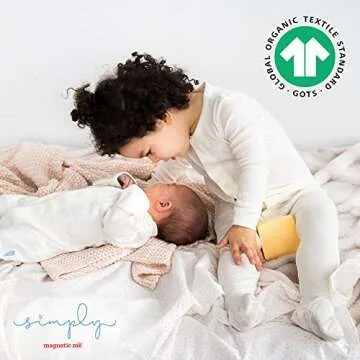 Magnetic Me SIMPLY (2 Pack) One-Piece Baby Coverall Romper 100% Organic Cotton Baby Clothing with Quick Magnetic Fastener Pink Dancing Elephants/Pink Melange 0-3 Months