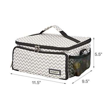 HOMEST Carrying Case for Cricut Joy and Cricut Easy Press Mini, Portable Tote Storage Organizer Bag with Handle for Pens and Craft Tool Set, Ripple