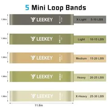 LEEKEY Resistance Bands, Exercise Bands Pull Up Assist Bands - Workout Bands Set - Mobility Band Powerlifting Bands for Men and Women Fitness Training, Physical Therapy,Home Workouts