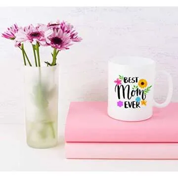 DKLM Best Mom Ever Coffee Mug – Appreciation for Mom – From Daughter, Son, Husband, Kids