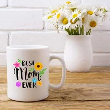 DKLM Best Mom Ever Coffee Mug – Appreciation for Mom – From Daughter, Son, Husband, Kids