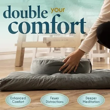 Florensi Meditation Cushion & Mat Set for Yoga and Relaxation