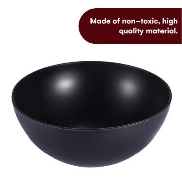 Bamboo Salad Bowls with Wooden Lids - Eco-Friendly Set of 3