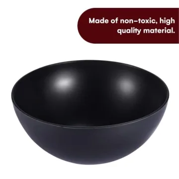 Bamboo Salad Bowls with Wooden Lids - Eco-Friendly Set of 3