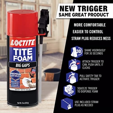 Loctite Tite Foam Big Gaps Spray Foam Sealant - 12 oz Can