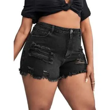 Shop High Waisted Plus Size Denim Shorts for Women