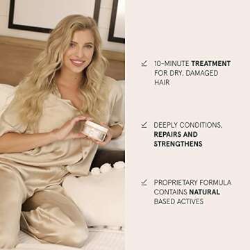 BONDIBOOST Rapid Repair Mask 8.45 fl oz - 10-Minute Deep Conditioning + Strand Strengthening Reparative Mask - Restore Dry Damaged Hair + Reduce Breakage - Vegan/Cruelty-Free - Australian Made