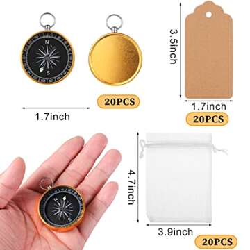 60 Pcs Compass Wedding Favors Set - Nautical and Adventurous Gift for Guests