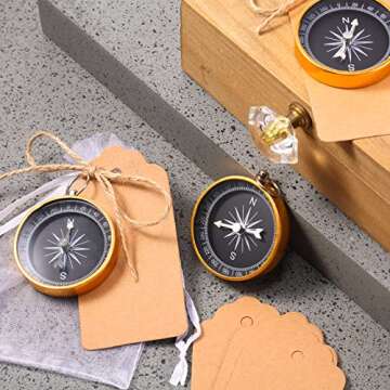 Stylish 60 Pcs Compass Wedding Favors Set for Events