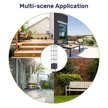 LINEX Raised Garden Planter with Trellis - Self-Watering